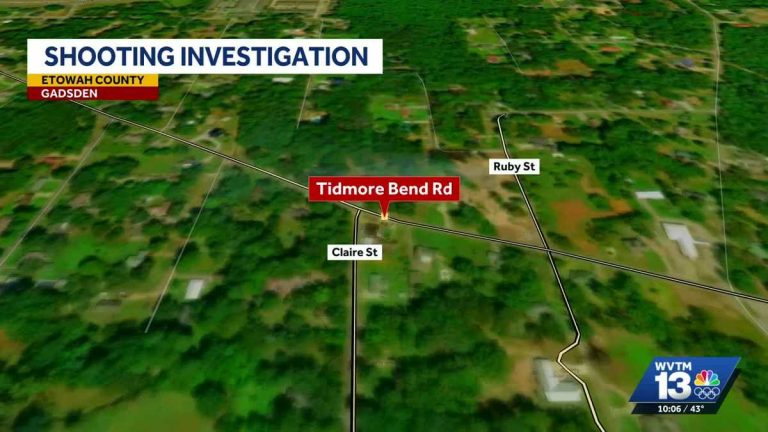 Shooting on Tidmore Bend Road in Gadsden leaves one injured
